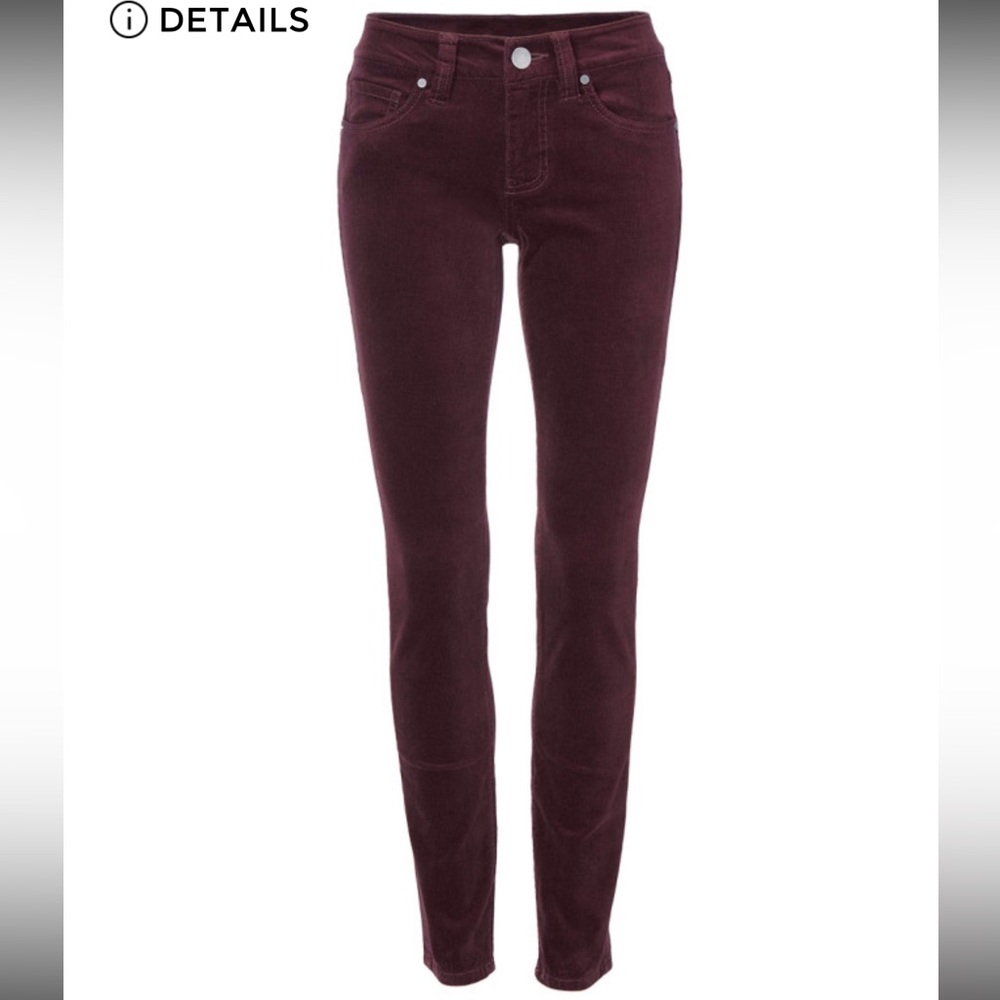 CAbi Burgundy Skinny Corduroy Pants #4509